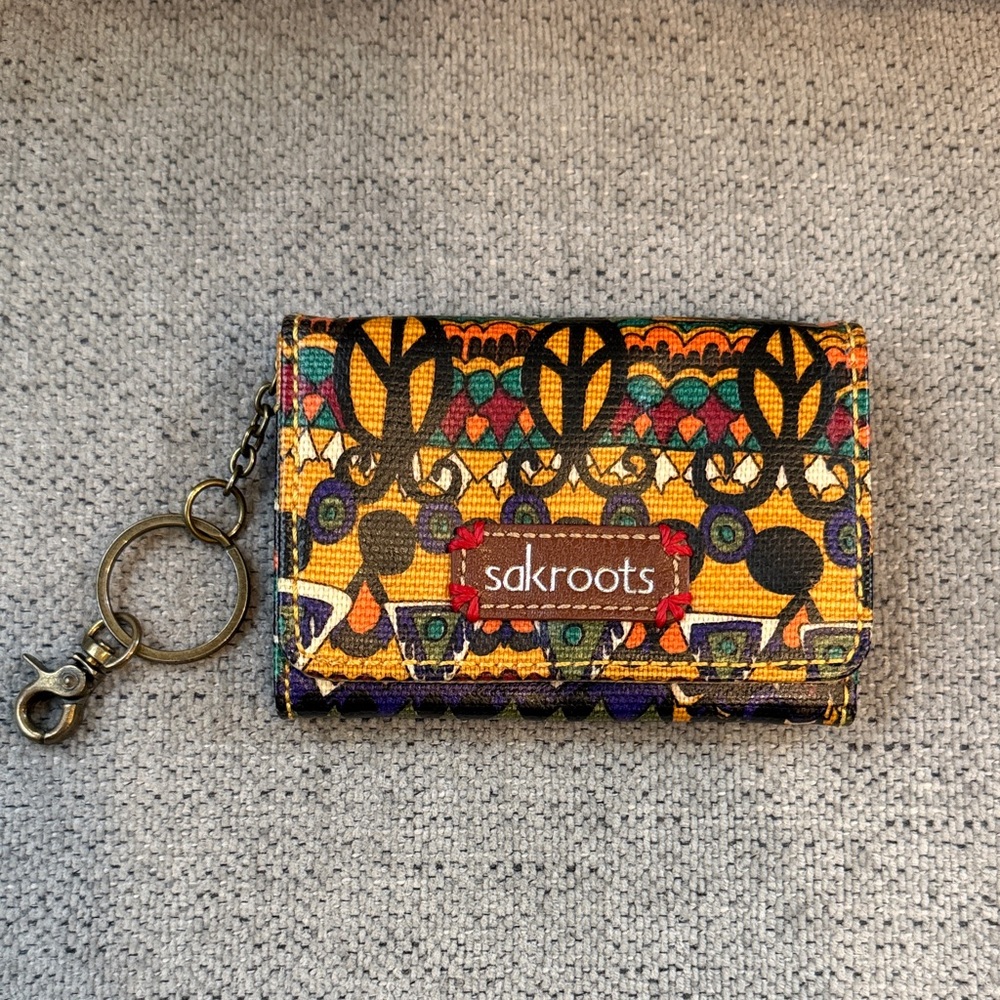 Sakroots Multicolor Patterned Wallet With Keychain - image 1
